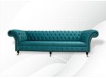 Divano Chesterfield 4 Posti Turchese Soggiorno Design Divani Imbottiti Divani Tessili