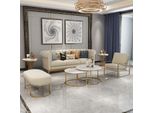 Divano Set Di Divani 3+1 Posti Zona Giorno Relax Sgabello Design Divano Lounge