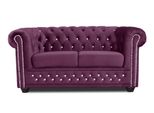 Divano Chesterfield In Tessuto Imbottito A 2 Posti Divani In Tessuto Divani A Due Posti Viola