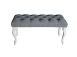 Panca Imbottita Chesterfield Panca Imbottita Panca Imbottita Tessuto Tessuto Stile Legno Sgabello