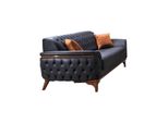 Lusso Divano Chesterfield Nero Moderno 3 Posti Mobili