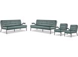 Set Di Divani Poltrona 3 Posti Verde Chesterfield Divani Moderni In Pelle