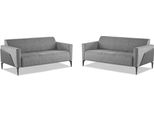 Set Di Divani Moderni A 3 Posti In Acciaio Inox Grigio Divano Moderno In Pelle Tessile Legno