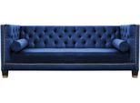 Chesterfield Tre Posti In Tessuto Soggiorno Blu Design Divani Imbottiti Divano Divani