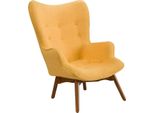 Poltrona Lounge Textile Lounge Design Sesel Poltrona Comfort Arancione Poltrona Relax