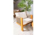 Poltrona Da Giardino Poltrona Beige Divano Singolo Con Cuscino Imbottito