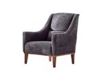 Poltrona Poltrona Imbottita Poltrona Wing Chair Poltrona Monoposto Soggiorno Grigio