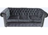 Chesterfield Design Lusso Divano Imbottito Divano Sedile Set Pelle Tessile Nuovo #254