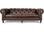 Divano Chesterfield Divani Imbottiti Divano Classico In Pelle Tessile 3 Posti Nuovo - 298