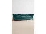 Chesterfield Design Divano Di Lusso Imbottito Set Di Divani In Pelle Tessile 5 Posti 099