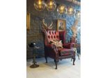 Poltrona Ad Ala Poltrona Tv Design Imbottitura Divano Divano Chesterfield Tessile Nuovo 342