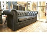 Chesterfield Design Lusso Divano Imbottito Divano Sedile Set Pelle Vintage Nuovo 116