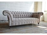 Divano Chesterfield Divani Imbottiti Pelle Classica Schaffhau 3 Posti - I1