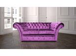 Chesterfield Design Divano Imbottito Di Lusso Divano Sedile Set Pelle Tessile Nuovo #236