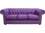 Chesterfield Design Lusso Imbottito Divano Divano Sedile Set Pelle Tessile Nuovo #242
