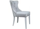 Poltrona Chesterfield Classica Poltrona 1 Posto Rivestimento Tessile Grigio