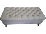 Sgabello Chaise Lounge Poggiapiedi Sgabello Laterale Panca Chesterfield New Ottoman
