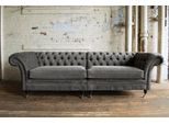 Divano Classico Chesterfield 4 Posti Design Divani Imbottiti Divani In Pelle Marrone