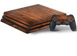Skin Con Design In Legno Per Console Sony PS4 Pro + Controller