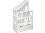Libreria "Maison"" - Carrelli - Bianco H. 104 Cm - Atmosphera CréAteur D'intéRieur"