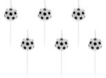 Candele Di Compleanno Calcio 2,5 Cm, Set Di 6 Palline