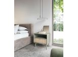 Comodino Moderno In Legno Di Eucalipto, 53,9X38X53,8 Cm, Con Cassetto E Ripiano