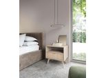 Comodino Moderno Beige Sabbia, 53,9X38X53,8 Cm, Con Cassetto E Ripiano