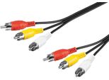 Goobay 50383 Cavo Di Collegamento Audio Video Composito, 3X Cinch, 5 M - 3X Cinch Plug > 3X Cinch Plug