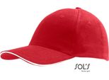 Sols 88100 | Six Panel Cap Buffalo / Berretto / Cappello - Colore: Rosso/Bianco - Taglia: Unica