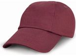 Result Headwear RC018J | Cappello / Berretto / Cappello Junior In Cotone A Basso Profilo - Colore: Borgogna - Taglia: Unica