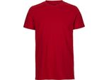 Neutral O61001 | Maglietta Uomo Aderente + Gots - Colore: Rosso - Taglia: S