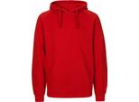 Neutral O63101 | Felpa Con Cappuccio Da Uomo / Felpa Con Cappuccio / 100% Cotone Equo E Solidale - Colore: Rosso - Taglia: S