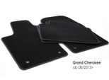 Tappetini Per Grand Cherokee (Facelift Dal 2013) Set Di Tappetini In Velours Di Qualità Originale In 4 Pezzi Neri