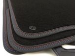 Tappetini Premium Adatti Per Bmw Serie 3 E46 Cabrio M3 Velours Tappeto Auto Nubuck Doppia Cucitura 4 Pezzi Nero