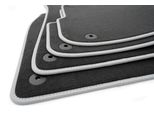 Tappetini Adatti Per Audi A4 S4 RS4 8E B6/B7 Velour S-Line, Bordo In Nabuk Argento