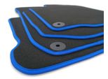 Tappetini Per Vw Polo 6 Aw Tutti I Tappetini Velours Tappetini Auto Premium Nero Blu Set Di 4