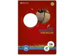 Ursus Green 040784026 Heft - LIN26, A4, 32 Blatt, 90 G/Qm, 5 Mm Kariert Mit Rand