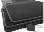 Tappetini Per Bmw Serie 5 F10 F11 M5 Tappetini Velours Tappetini Auto Premium Nero 4 Pezzi - Cuciture Argento