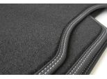 Tappetini Premium Adatti A M5 Bmw Serie 5 E60 E61 4 Pezzi, Neri Con Doppie Cuciture Argento