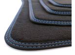 Tappetini Adatti Per Bmw Serie 4 Coupé F32 F82 M4 (Dal 2013) Tappetini Velours In Qualità Originale Tappetini Per Auto 4 Pezzi Neri Doppia Cucitura Blu