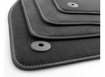 Tappetini Per Opel Corsa E (2014-2019) Tappeto Originale Di In Velours Per Auto 4 Pezzi Nero, Cuciture Decorative Bianche In Nabuk