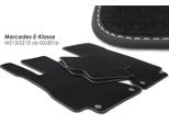 Tappetini Mercedes Classe E W213 Estate S213 Amg Velours In Moquette Originale Di Per Auto 4 Pezzi - Cuciture Argento