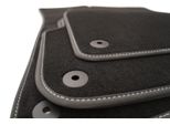 Tappetini Premium Per Audi A4 S4 RS4 (B6/B7) Set Di Tappeti Velours Originali Di Qualità Per Auto - Cuciture In Nabuk Argento