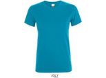 Sols 01825 | Maglietta Regent Da Donna / Cotone Semipettinato Ring-Spun - Colore: Aqua - Taglia: Xxl