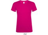Sols 01825 | Maglietta Regent Da Donna / Cotone Semipettinato Ring-Spun - Colore: Fucsia - Taglia: S