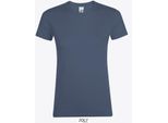 Sols 01825 | Maglietta Regent Da Donna / Cotone Semipettinato Ring-Spun - Colore: Denim - Taglia: Xl