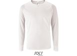 Sols 02071 | Maglietta Sportiva A Maniche Lunghe Da Uomo - Colore: Bianco - Taglia: Xxl
