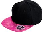 Result Headwear RC087X | 6 Panel Cut Bronx Flat Glitter Peak Snapback Cap - Colore: Nero/Rosa - Taglia: Unica
