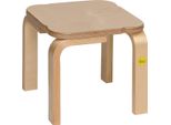 Sgabello Erzi 25 In Legno Sagomato, Robusto Sgabello Per Bambini, Impilabile, In Multistrato Di Betulla Verniciato, Dimensioni 27 X 27 X 25 Cm