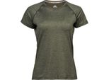 Tee Jays 7021 | Maglietta Sportiva Cool-Dry Da Donna - Colore: Olive Melange - Taglia: Xxl